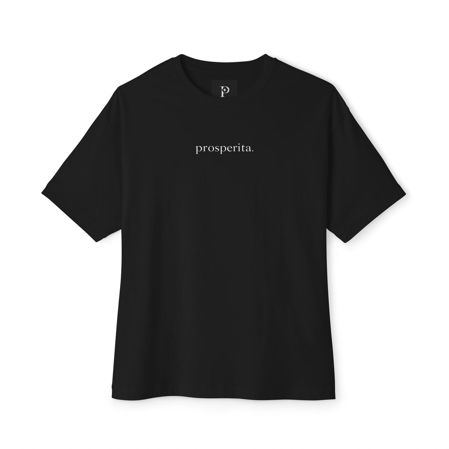 Prosperita Statement Tee – Black Core Drop